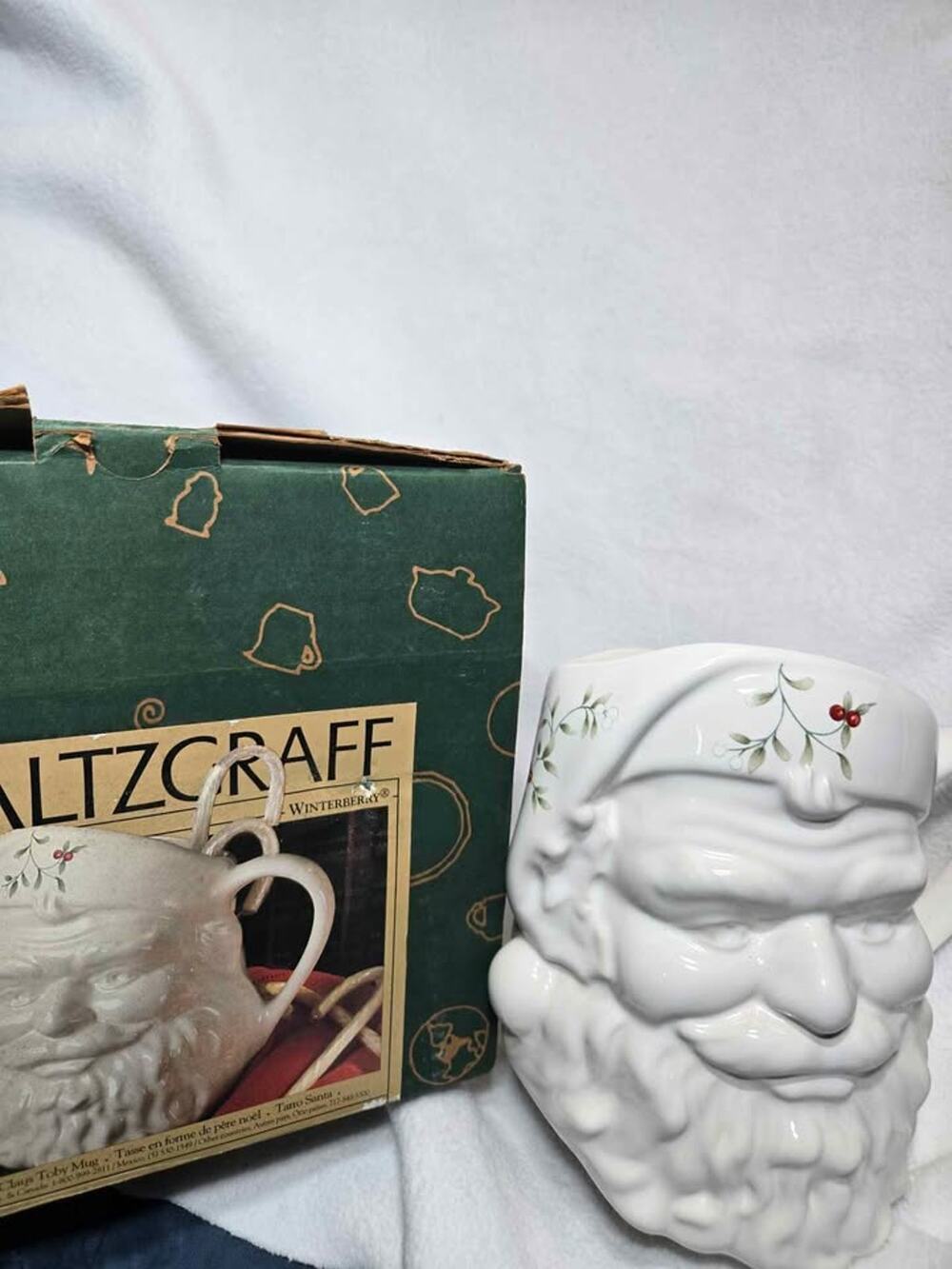 Pfaltzgraff Winterberry Santa Toby Mug
